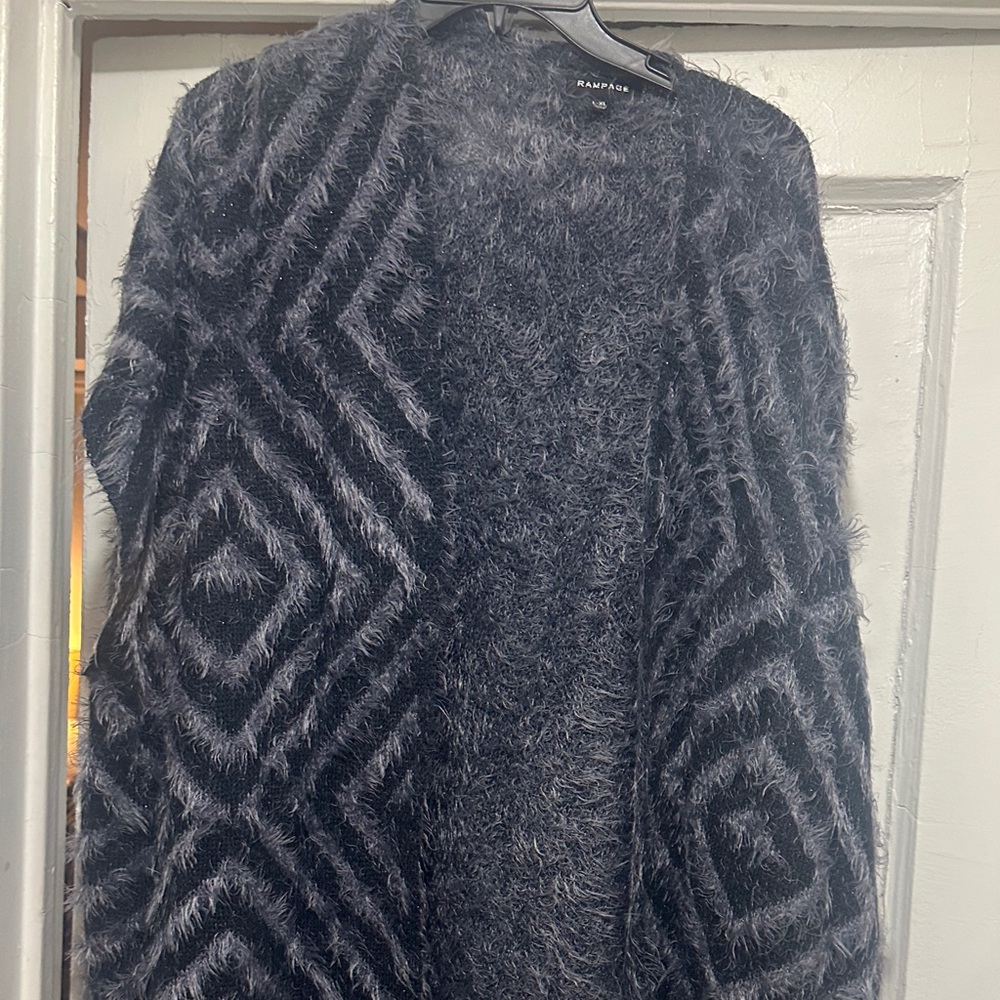 Ralph Lauren Black and Gray Textured Cardigan
